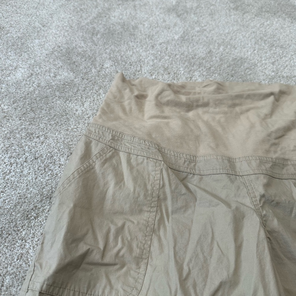 Three Seasons Maternity Beige Shorts - Picture 3 of 6